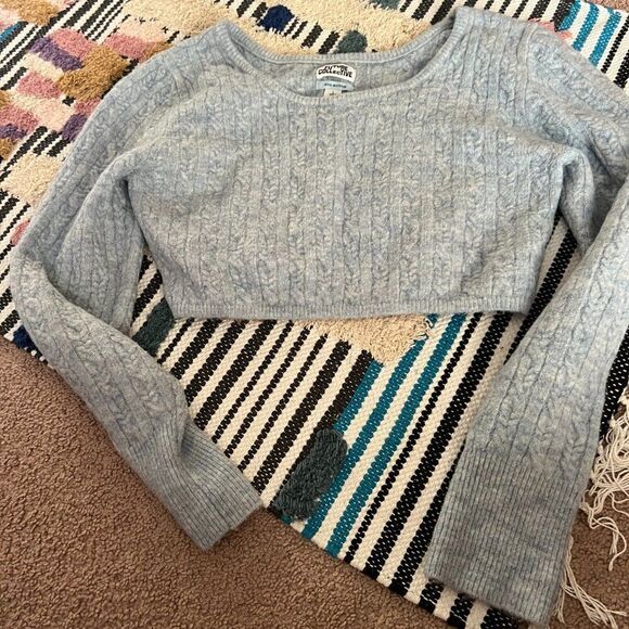 Future Collective Reese Blutstein Cropped Scoop Neck Sweater L - Picture 6 of 7